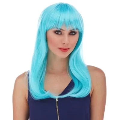 Turkuaz Mavi Parti Peruğu