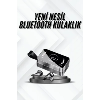  TWS Bluetooth Kulaklık Kablosuz Uzun Pil Ömrü Dijital Göstergeli Powerbank