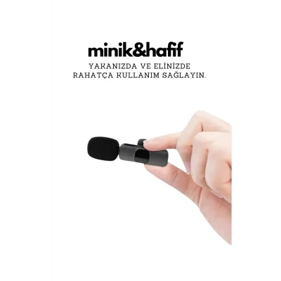 BUĞZ Type-C Çiftli Kablosuz Yaka Mikrofonu Seti - YouTube, TikTok, Vlog ve Canlı Yayınlar İçin Telefon Uyumlu Çift Mikrofon ( BUĞZ )