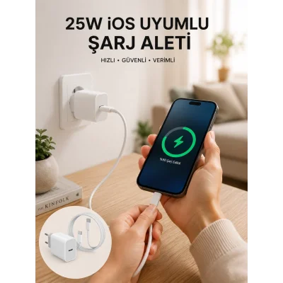 BUĞZ Type-C Hızlı Şarj Özellikli Cihazı USB-C Kablo Dahil