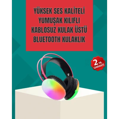 BUĞZ Type-C Şarjlı RGB Işıklı Bluetooth Oyuncu Kulaklığı