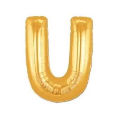 BUĞZ U Harf Folyo Balon Altın Renk  40 inç