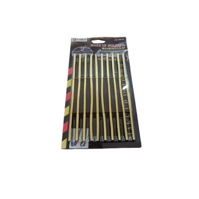 BUĞZ U Tip Geçmeli Havalandırma Nikelaj Şerit Çıta İnce 20cm 10 Parça Gold