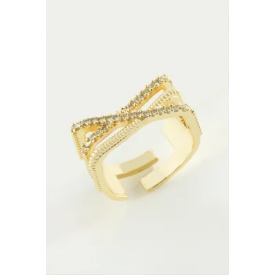  Üç Çizgili Zirkon Taşlı Yüzük