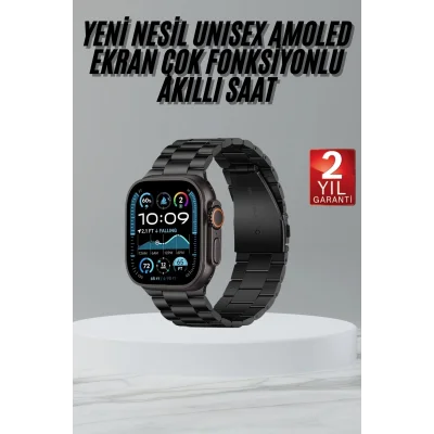  Ultra 3 Kordonlu Amoled Ekran Akıllı Saat Çok Fonksiyonlu Uyku ve Sağlık Takibi