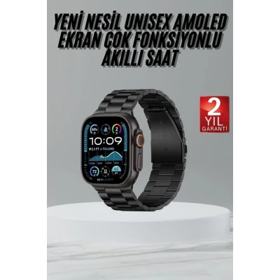  Ultra 3 Kordonlu Amoled Ekran Akıllı Saat Çok Fonksiyonlu Uyku ve Sağlık Takibi
