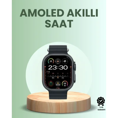 BUĞZ Ultra Akıllı Saat AMOLED Display 15 Gün Dayanıklı Batarya