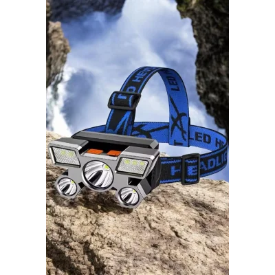BUĞZ Ultra Güçlü Led Işık Şarjlı Kafa Lambası Balıkçı Lambası Kafa Feneri - BUĞZ