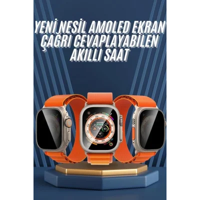 BUĞZ Ultra Max Kordon Kilitli Akıllı Saat Amoled Ekran Titreşimli Çağrı Cevaplayabilen - BUĞZ