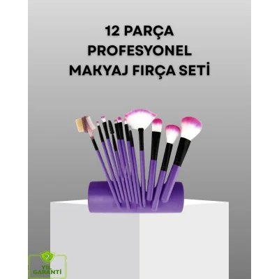 BUĞZ Ultra Yumuşak 12’li Makyaj Fırça Seti – Dökülme Yapmaz, Dalin Şampuan ile Temizlenebilir