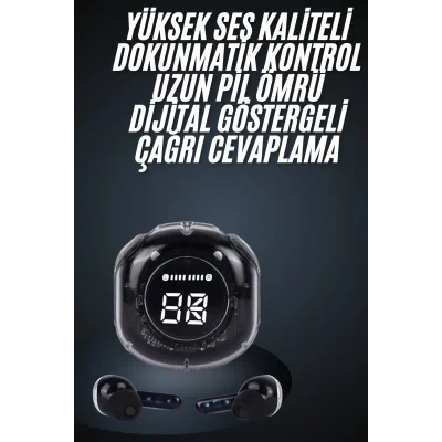 BUĞZ Ultrapods Led Göstergeli Oyuncu Kulaklığı ANC Destekli Bluetooth 5.3 - BUĞZ