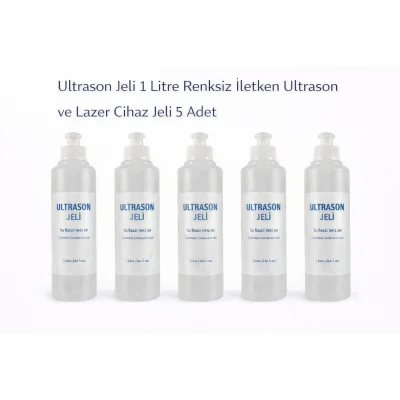 BUĞZ Ultrason Jeli 1 Litre Renksiz İletken Ultrason ve Lazer Cihaz Jeli 5 Adet