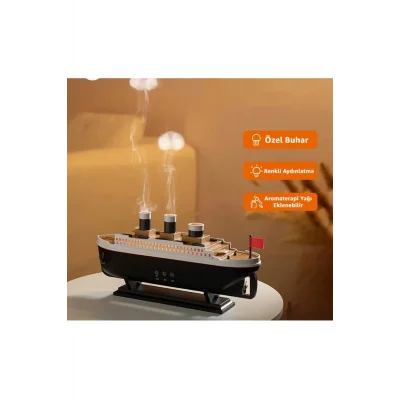 BUĞZ Ultrasonik hava nemlendirici ahşap desenli siyah 250 ml kumandalı aroma difüzörü 2 yıl garantili