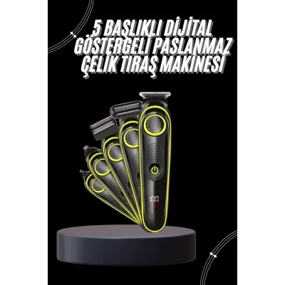  Unısex Çok Fonksiyonlu Bakım Seti Led Göstergeli Tıraş Makinesi Saç Sakal Vücut