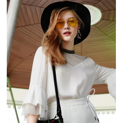 BUĞZ Unisex Gold Metal Çerçeveli Damla Gözlük (kutulu) ( BUĞZ )