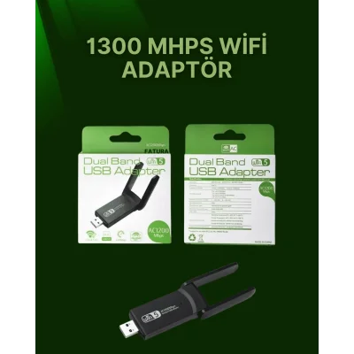 BUĞZ USB 3.0 Wireless Adaptör – 2.4GHz & 5GHz Destekli