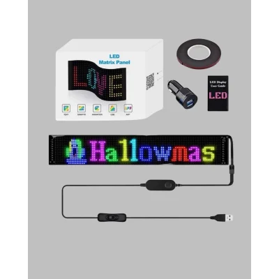 BUĞZ USB Destekli LED Mağaza Tabelası – Renkli RGB Kayan Yazı Paneli - BUĞZ