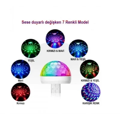  Usb Girişli Sese Duyarlı Disko Topu