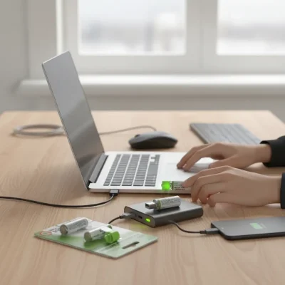 BUĞZ Usb ile Şarj Olabilen 2 li 1450 mah Lityum Kalın Şarjlı Kalem Pil