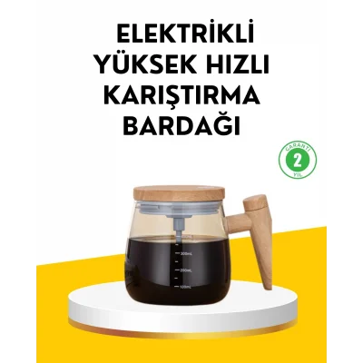 BUĞZ USB Şarjlı Akıllı Karıştırıcı Kupa – Isıtma Altlıklı, IP6 Su Geçirmez