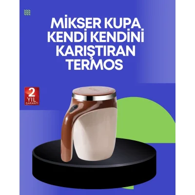 BUĞZ USB Şarjlı Elektrikli Karıştırıcı Kupa – Sıcak & Soğuk İçecekler için