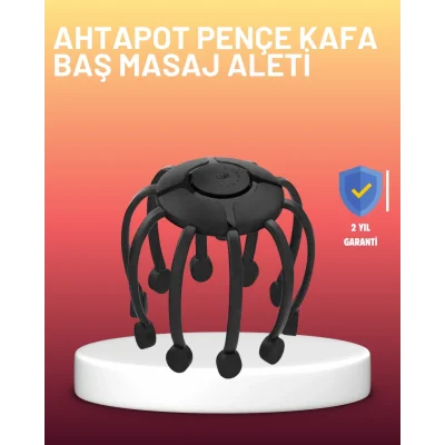 BUĞZ USB Şarjlı Kafa Masaj Aleti 3 Modlu 8 Başlıklı Stres Giderici