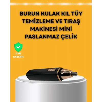  USB Şarjlı Sessiz Burun ve Kulak Kılı Temizleme Cihazı