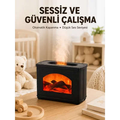 BUĞZ USB Ultrasonik Hava Nemlendirici Ayarlanabilir Sis ve Aromaterapi Özellikli