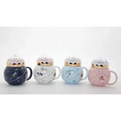  Üstü Renkli Toplu Porselen Kupa Bardak