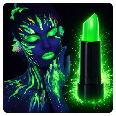 BUĞZ UV Neon Yeşil Ruj – Karanlıkta Parlayan Makyaj Boyası