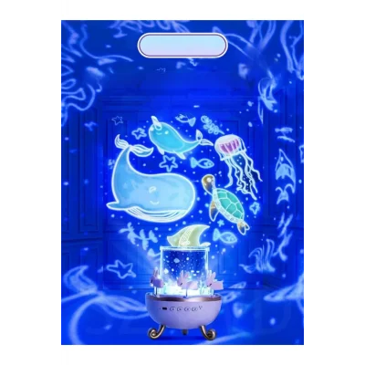  Uyku Arkadaşı Çocuk Gelişimi Galaksi Çok Figürlü Projektör Gece Lambası Hoparlörlü Doğum Günü Temalı