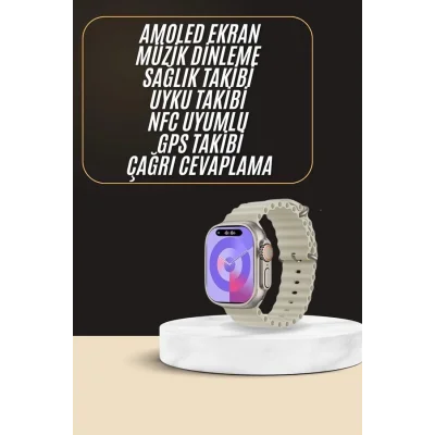  Uyku ve Sağlık Takibi Yapabilen GPS Uyumlu Plastik Kordonlu Akıllı Saat