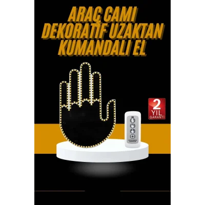  Uzaktan Kumandalı Araba Parmak Hareketi Işığı Parmak Işığı LED Araba Arka Pencere