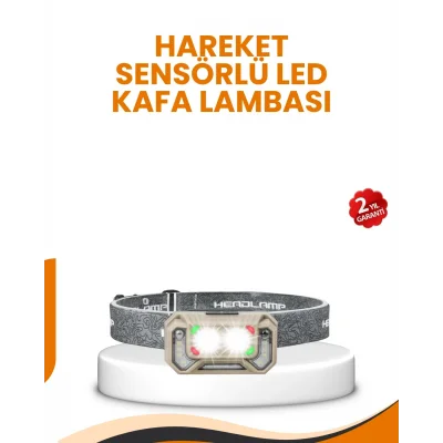 BUĞZ Uzun Menzilli Sensörlü LED Kafa Lambası Kamp ve Yürüyüş