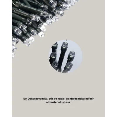 BUĞZ Uzun Ömürlü LED Teknolojili 10 Metre Şık Işıklı Süsleme Seti - Lisinya