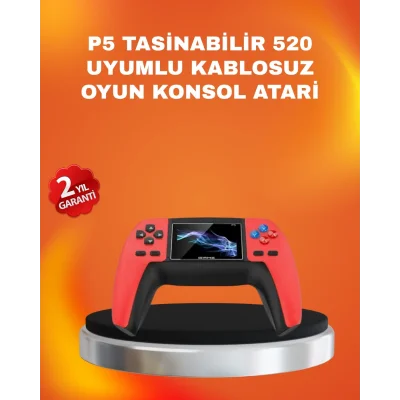  Uzun Pil Ömürlü 520 Oyunlu P5 Retro Konsol