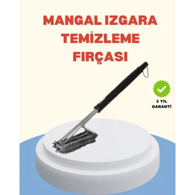 BUĞZ Uzun Saplı Izgara Temizleme Fırçası Çelik Telli