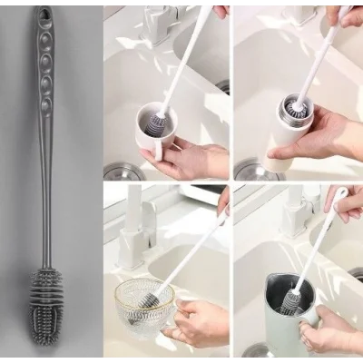 BUĞZ Uzun Saplı Silikon Biberon ve Kavanoz Yıkama Fırçası