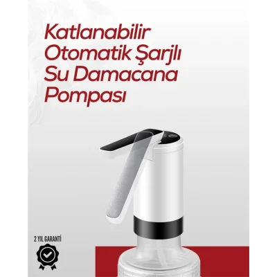 BUĞZ Uzun Şarj Süreli Su Pompası | Tek Tuşla Başlat/Durdur | Cam Damacana Uyumlu | Enerji Tasarruflu 4W Güç