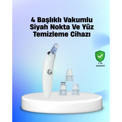 BUĞZ Vakum Teknolojili Siyah Nokta Temizleyici Cihaz – 4 Farklı Başlık ve Derinlemesine Gözenek Temizliği