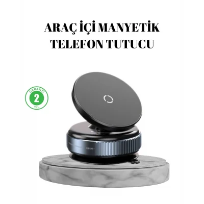 BUĞZ Vakumlu Vantuzlu Mıknatıslı Telefon Tutucu 360 Derece Döner