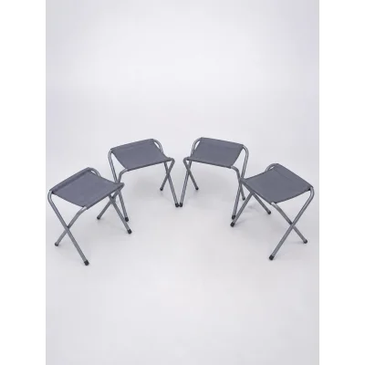 BUĞZ Valiz Tipi Katlanabilir Piknik Masası 4 Tabureli Taşınabilir Kamp Masası - BUĞZ