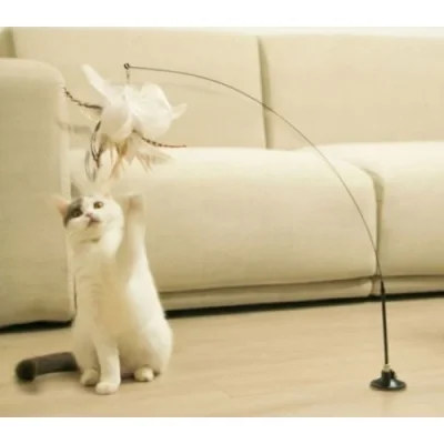  Vantuzlu Tüylü Zilli Kedi Oyun Oltası