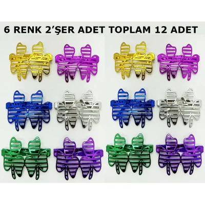  Vegas Casino Kupa Sinek Temalı Parti Gözlüğü 6 Renk 12 Adet