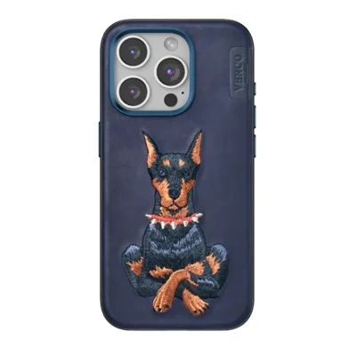 BUĞZ Venco İphone 15 Pro Perma Desenli Kapak - Lacivert