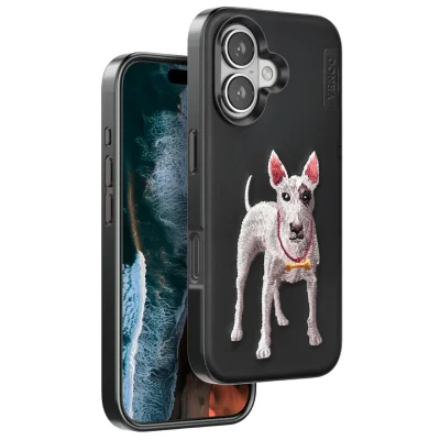 BUĞZ Venco  İphone 16 Perma Desenli Kapak - Siyah