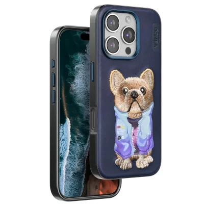 BUĞZ Venco İphone 16 Pro Cute Desenli Kapak - Lacivert
