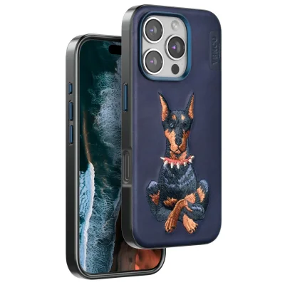 BUĞZ Venco İphone 16 Pro Perma Desenli Kapak - Lacivert