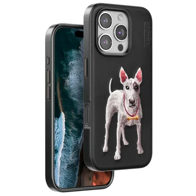 BUĞZ Venco  İphone 16 Pro Perma Desenli Kapak - Siyah