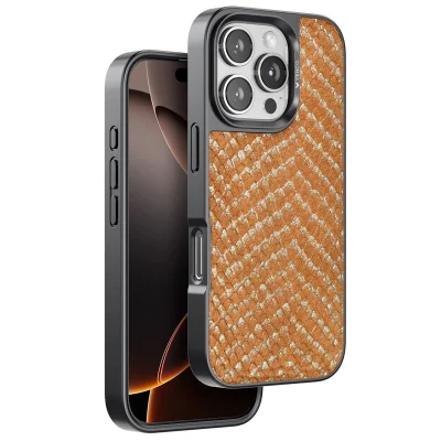 BUĞZ Venco İphone 16 Pro Viper Kapak - Kahverengi